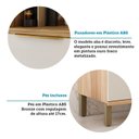 Ver imagem 7 de Paneleiro 70cm com 4 Portas e Espaço para Micro-Ondas 100% MDF Noruega Espresso Móveis Bege/Amêndoa/