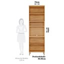 Ver imagem 4 de Paneleiro 70cm com 4 Portas e Espaço para Micro-Ondas 100% MDF Noruega Espresso Móveis Bege/Amêndoa/
