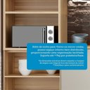 Ver imagem 6 de Paneleiro 70cm com 4 Portas e Espaço para Micro-Ondas 100% MDF Noruega Espresso Móveis Bege/Amêndoa/