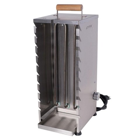 Churrasqueira Elétrica Vertical Titan Bancada 10 Espetos 1800W 220V Inox sem Fumaça