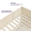 Ver imagem 6 de Cama Alta com Escada Lateral e Escorregador Artsy Casatema MadeiraOriginals Natural/Verde