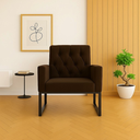 Ver imagem 1 de Poltrona Decorativa para Escritório e Consultório Base Metal Marrom
