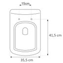 Ver imagem 5 de Assento Sanitário Polipropileno Convencional Lírio Fiori