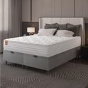 Ver imagem 6 de Cama Box Baú Colchão Casal King Molas Ensacadas Real Branco / Cinza Inducol Branco