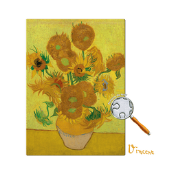 Quebra-Cabeca - Vincent Van Gogh - Retrato e Girassois - Combo 1000 pecas - 2882 TOYSTER - 3