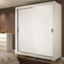 Ver imagem 1 de Guarda-roupa Solteiro Madesa Dallas Plus 2 Portas de Correr 4 Gavetas com Pés - Branco