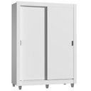 Ver imagem 3 de Guarda-roupa Solteiro Madesa Dallas Plus 2 Portas de Correr 4 Gavetas com Pés - Branco
