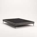 Ver imagem 3 de Cama Base Box Casal Unique Estrutura em Madeira Pés de Ferro Cinza Desk Design