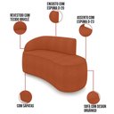 Ver imagem 3 de Sofá 2 Lugares Orgânico 140cm Morgan e 2 Poltronas Lua Bouclê Terracota D03 - D'Rossi
