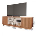 Ver imagem 4 de Rack para Tv até 75 Polegadas Simetria 2 Portas Ripadas Freijo/off White - Caemmun