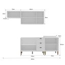 Ver imagem 4 de Cozinha Modulada 4 Peças 2 Aéreos 2 Balcões Lavanda Yescasa Branco