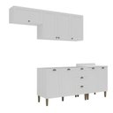 Ver imagem 2 de Cozinha Modulada 4 Peças 2 Aéreos 2 Balcões Lavanda Yescasa Branco