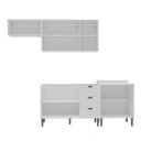 Ver imagem 3 de Cozinha Modulada 4 Peças 2 Aéreos 2 Balcões Lavanda Yescasa Branco