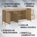 Ver mais imagens de Buffet 3 Portas 2 Gavetas Palhinha 28935 Linha Oslo Hanover Artesano