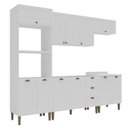 Ver imagem 3 de Cozinha Modulada 5 Peças 2 Aéreos 2 Balcões 1 Torre Quente Lavanda Yescasa Branco