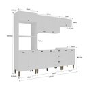 Ver imagem 5 de Cozinha Modulada 5 Peças 2 Aéreos 2 Balcões 1 Torre Quente Lavanda Yescasa Branco