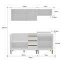 Ver imagem 4 de Cozinha Modulada 4 Peças 2 Aéreos 2 Balcões Margarida Yescasa Branco