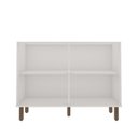 Ver imagem 4 de Balcão de Cozinha 2 Portas Provençal 100% MDF sem Tampo 120cm Iluminata Cinza/Branco/Fendi