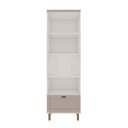 Ver imagem 4 de Torre para 2 Fornos 2 Portas 1 Gaveta 100% MDF Iluminata Cinza/Breanco/Fendi