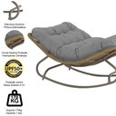 Ver imagem 4 de Poltrona Balanço Viena em Alumínio e Corda Náutica Conforto Trama Original