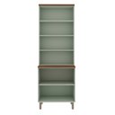 Ver imagem 4 de Armário Cristaleira com 2 Portas de Vidro e Balcão com 2 Portas Provençal 100% MDF Verde/Mint/Ébano