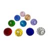 Kit 10 Bolas Coloridas Cristal 3,0 Cm com Argolas Natal - 1