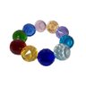 Kit 10 Bolas Coloridas Cristal 3,0 Cm com Argolas Natal - 3