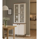 Ver imagem 1 de Armário Cristaleira com 2 Portas de Vidro e Balcão com 2 Portas Provençal 100% Mdf