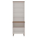 Ver imagem 4 de Armário Cristaleira com 2 Portas de Vidro e Balcão com 2 Portas Provençal 100% MDF Branco/Ébano