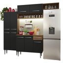 Ver imagem 3 de Armário de Cozinha Completa 229cm Rustic/preto Emilly Madesa 18xa Rustic/preto