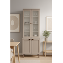 Ver imagem 1 de Armário Cristaleira com 2 Portas de Vidro e Balcão com 2 Portas Provençal 100% Mdf