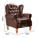 Ver imagem 3 de Poltrona Chesterfield Decoração Retrô Vintage Marrom Café