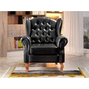 Ver imagem 1 de Poltrona Chesterfield Decoração Retrô Vintage Preto