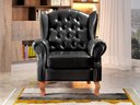 Ver imagem 1 de Poltrona Chesterfield Decoração Retrô Vintage Preto