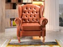 Ver imagem 1 de Poltrona Chesterfield Decoração Retrô Vintage Cobre Caramelo