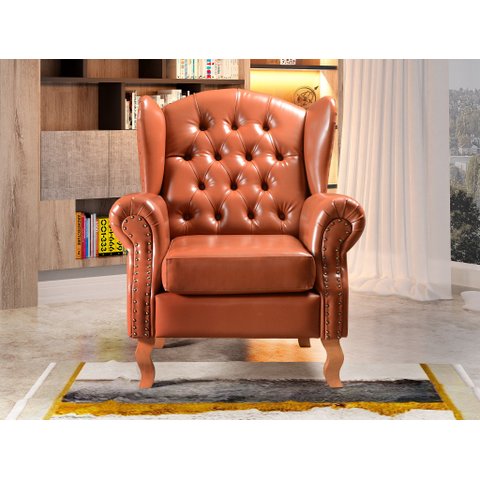 Poltrona Chesterfield Decoração Retrô Vintage