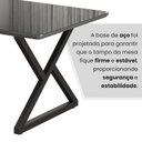 Ver imagem 7 de Mesa para Sala de Jantar Retangular 120x90cm MDF com Vidro Império Preto/Fosco/Grafite