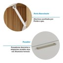 Ver mais imagens de Armário Aéreo de Cozinha 80cm com 2 Portas Basculantes e Nicho 100% Mdf Vicenza espresso Móveis