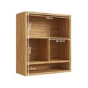 Ver imagem 5 de Armário Aéreo de Cozinha 2 Portas Basculantes e Nicho 100% MDF 80cm Vicenza Espresso Móveis Bege/Amêndoa/Off White
