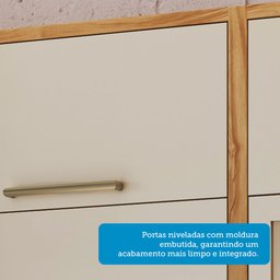 Armário Aéreo de Cozinha 80cm com 2 Portas Basculantes e Nicho 100% Mdf Vicenza espresso Móveis - 6