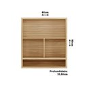 Ver imagem 4 de Armário Aéreo de Cozinha 2 Portas Basculantes e Nicho 100% MDF 80cm Vicenza Espresso Móveis Bege/Amêndoa/Off White