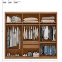 Ver imagem 4 de Roupeiro de Casal Venice 100% Mdf 2 Gavetas - Amendola Touch/ Off White Demóbile