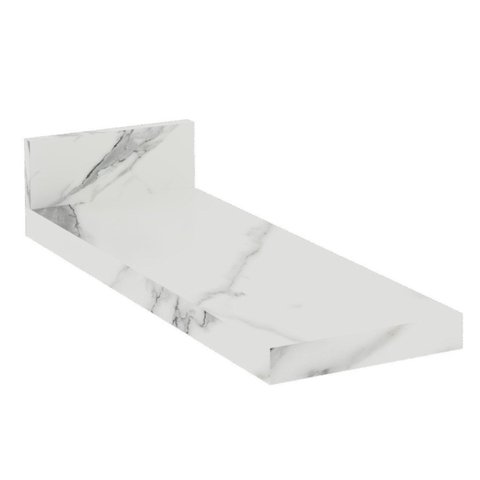 Tampo para Balcão Toalheiro 18,5cm Cozinha Flórida Branco/Calacatta