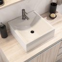 Ver imagem 4 de Conjunto Gabinete Banheiro Prisma 80cm Gabinete + Cuba + Espelheira Madeirado Inteiro