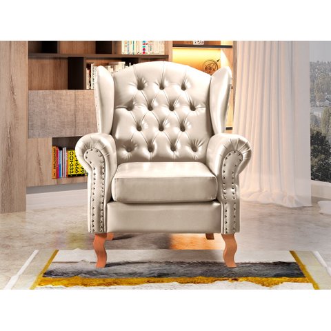 Poltrona Chesterfield Decoração Retrô Vintage