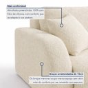 Ver imagem 5 de Sofá Cama Modular 2 Lugares Orgânico 210cm Base Madeira Maciça Cancún