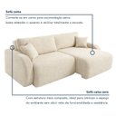 Ver imagem 7 de Sofá Cama Modular 2 Lugares Orgânico 210cm Base Madeira Maciça Cancún