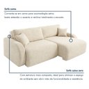 Ver imagem 7 de Sofá Cama Modular 2 Lugares Orgânico 210cm Base Madeira Maciça Cancún