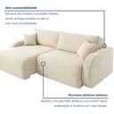 Ver imagem 5 de Sofá Cama Modular 3 Lugares Orgânico 210cm Base Madeira Maciça Cancún