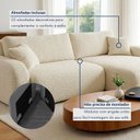 Ver imagem 4 de Sofá Cama Modular 2 Lugares Orgânico 210cm Base Madeira Maciça Cancún